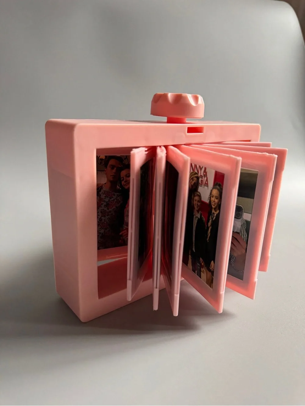 Pink Rotating Photo Frame 2x3” Instax Mini – Holds 24 Photos